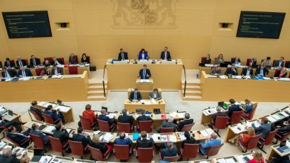 Ministerpräsident Dr. Markus Söder am 10. Oktober 2019 im Plenarsaal des Bayerischen Landtags.