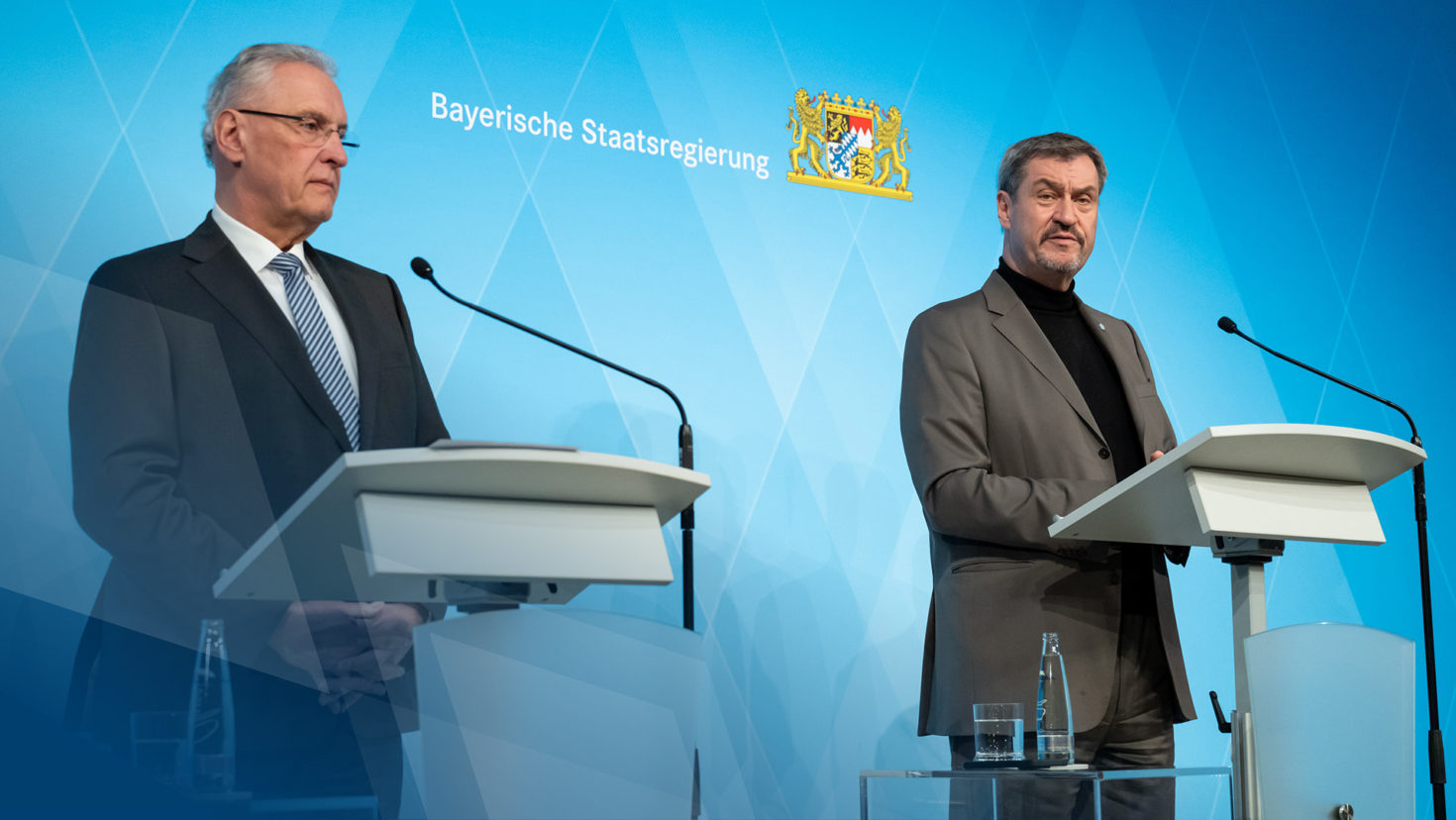 Pressekonferenz mit Innenminister Joachim Herrmann und Ministerpräsident Dr. Markus Söder zur Gewalttat in Aschaffenburg.