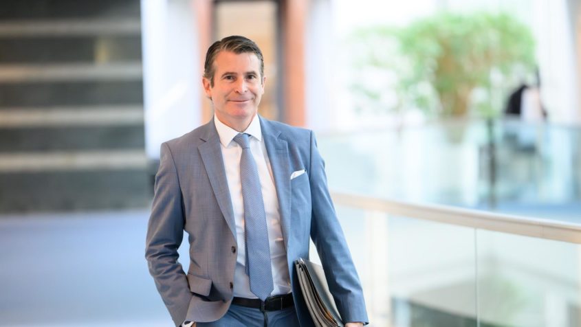 Europaminister Eric Beißwenger in der Staatskanzlei.